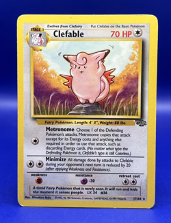 1999 Pokemon Card Jungle Clefable 17/64 Rare Non Holo LP - Image 1