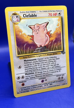 1999 Pokemon Card Jungle Clefable 17/64 Rare Non Holo LP - Image 3