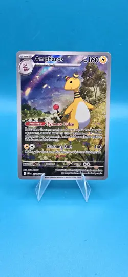 2026 Pokemon Chaos Rising #090/086 Ampharos Illustration Rare Full Art B2 - Image 1
