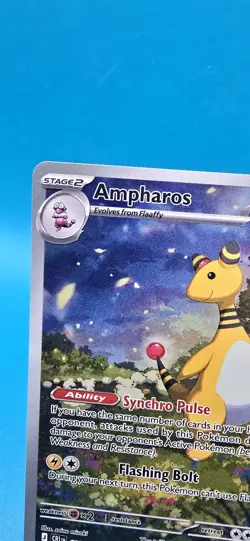 2026 Pokemon Chaos Rising #090/086 Ampharos Illustration Rare Full Art B2 - Image 3