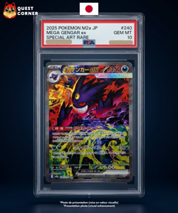 Slab Pokemon Card - Mega Gengar EX 240/193 M2a SAR Japanese PSA 10 GEM MT - Image 1