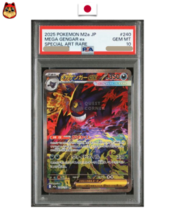 Slab Pokemon Card - Mega Gengar EX 240/193 M2a SAR Japanese PSA 10 GEM MT - Image 2