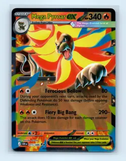 Pokemon tcg ME04: Chaos Rising Mega Pyroar ex Near Mint or Better - Image 1
