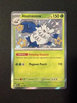 English Pokemon Abomasnow Shiny Rare (PAF 101/091) NM - Image 1