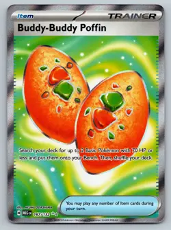 Buddy-Buddy Poffin 167/132 Ultra Rare Mega Evolution Pokemon Near Mint - Image 1