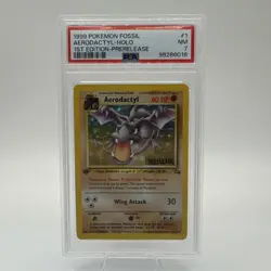 1999 Pokemon TCG - 1st Edition Fossil - Aerodactyl #1 - Holo - PSA 9 MINT - Image 1