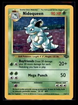 1999 Pokemon TCG Nidoqueen Holo (7) Jungle #07/64 - Image 1