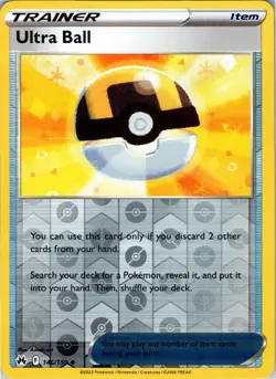 Ultra Ball 146/159 UC Crown Zenith Pokemon Reverse Holo NM - Image 1