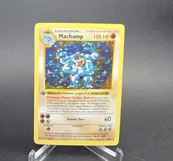 Machamp Holo Shadowless 1st Ed. Pokemon Base Set #8 1999 - Image 1