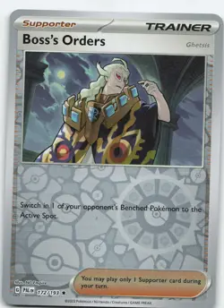 Boss's Orders - 172/193 Rare Reverse Holo SV02: Paldea Evolved NM Pokemon - Image 1
