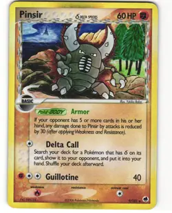 Pinsir Holo Pokemon TCG Dragon Frontiers 9/101 MP - Image 1