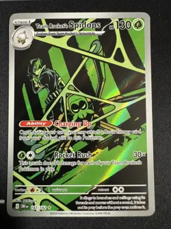 Team Rocket's Spidops Illustration Rare Destined Rivals 187/182 Pokemon TCG - Image 1