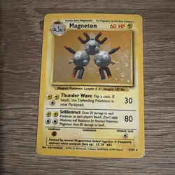 Pokemon TCG Magneton 9/102 1999 Base Set Holo Played - Image 1