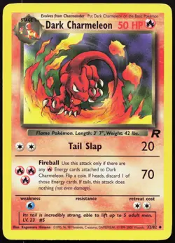 DARK CHARMELEON 32/82 UNCOMMON TEAM ROCKET POKEMON UNLIMITED LP - Image 1