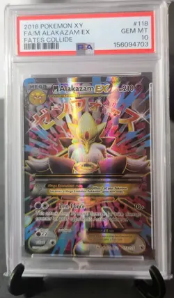 Pokemon M Alakazam EX XY Fates Collide Full Art #118 PSA 10 Gem Mint - Image 1
