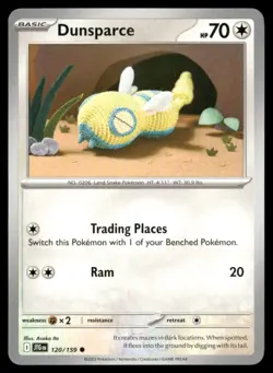 Dunsparce Journey Together 120/159 Common Pokemon Near Mint - Image 1