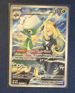 Pokemon Cynthia's Roserade 184/182 Sv10: Destined Rivals Illustration Rare Holo - Image 1