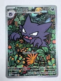 Pokemon TCG Haunter 027 Me: Mega Evolution Black Star Promo Holo Light Spot - Image 1