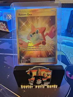 Pokemon TCG Rotom Dex 159/149 Sun & Moon Gold Secret Rare Fresh out of pack NP - Image 1