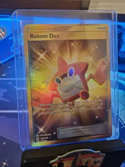 Pokemon TCG Rotom Dex 159/149 Sun & Moon Gold Secret Rare Fresh out of pack NP - Image 3