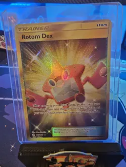 Pokemon TCG Rotom Dex 159/149 Sun & Moon Gold Secret Rare Fresh out of pack NP - Image 4