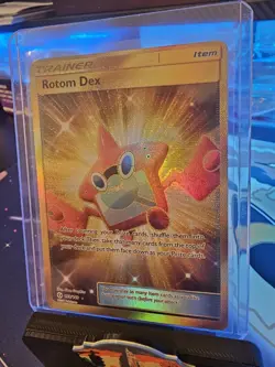 Pokemon TCG Rotom Dex 159/149 Sun & Moon Gold Secret Rare Fresh out of pack NP - Image 5