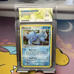 2004 POKEMON EX FIRE RED & LEAF GREEN 50/112 WARTORTLE REVERSE FOIL ACE 9 - Image 1