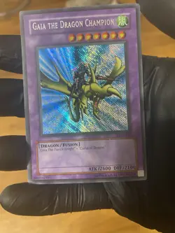 Konami Gaia the Dragon Champion LOB-125 Reverse Foil Ultra Rare Lot 3 Misprint - Image 5