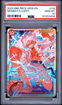 2023 ONE PIECE OP05-AWAKENING OF THE NEW ERA #119 MONKEY D. LUFFY PSA 10 - Image 1