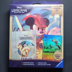 Disney Lorcana Fabled Collection Starter Set 4 Packs Tinkerbell Promo New Sealed - Image 1