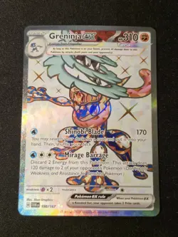 Greninja ex 198/167 Ultra Rare Full Art Twilight Masquerade Pokemon Card NM - Image 1