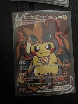 Pikachu MCharizard X + Y Pokemon Cute Cosplay Doujin ACG HOLO Card NM - Image 2
