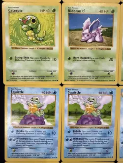 Vintage Pokemon Shadowless Base Set Lot of 28 Non Holo Uncommon Common Cards MP* - Image 4