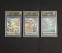[OCD 10] Pokemon Tcg Chinese Card CHR Alt Art Vaporeon Flareon Jolteon SQ - Image 1