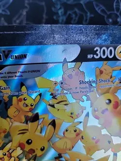 Pikachu V-UNION Jumbo Cards Holo With Toploader - Image 4