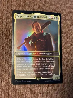 Negan, the Cold-Blooded FOIL, The Walking Dead AMC MTG Secret Lair Drop MTG #147 - Image 1