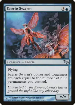 Faerie Swarm NonFoil Shadowmoor 37 NM MTG - Image 1