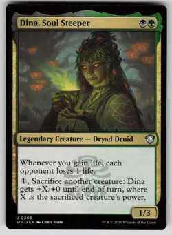 Dina, Soul Steeper Uncommon Commander: Secrets of Strixhaven 305 MTG NM 2026 - Image 1