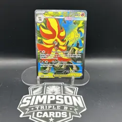 Mega Pyroar EX Evolutions 099/086 Full Art Holo Rare English Chaos Rising - Image 1