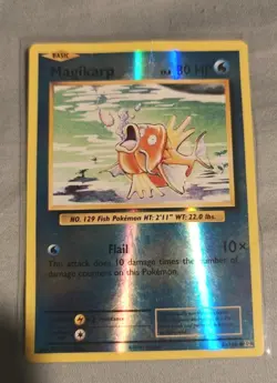 Pokemon TCG Magikarp 33/108 Evolutions Reverse Holo MP/DMG Card - Image 1