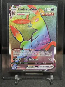 Umbreon VMAX 214/203 Rainbow Secret Rare Holo Pokemon 2021 Evolving Skies HP - Image 1