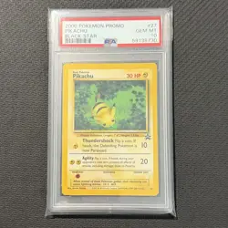 2000 Pokemon Promo Black Star #27 Pikachu Black Star PSA 10 - Image 1