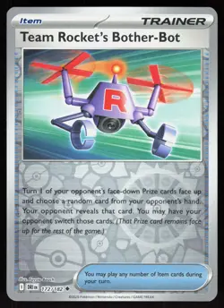 Team Rocket's Bother-Bot 172/182 Destined Rivals Pokemon Reverse Holo NM - Image 1