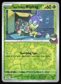 Team Rocket's Blipbug 015/182 Common Destined Rivals Pokemon Reverse Holo NM - Image 1