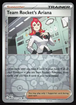 Team Rocket's Ariana 171/182 Uncommon Destined Rivals Pokemon Reverse Holo NM - Image 1