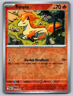 Ponyta 029/182 Common Destined Rivals Pokemon Reverse Holo Near Mint - Image 1