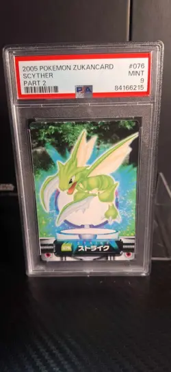 2005 CARDDASS POKEMON ADVANCED GENERATION ZUKAN CARD SCYTHER 076 PT2 - Image 1