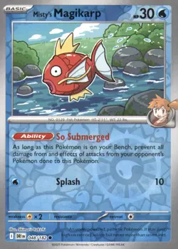 MISTY'S MAGIKARP 048/182 COMMON DESTINED RIVALS POKEMON REVERSE HOLO NEAR MINT - Image 1