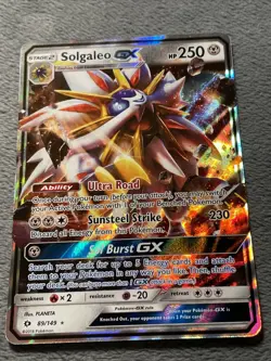 Solgaleo GX 89/149 Sun & Moon Full Art Ultra Rare Pokemon Card NM Holo - Image 2