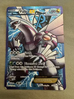 2013 Pokemon Black & White Full Art Palkia Ex Holo Plasma Blast #100 Light Use - Image 1